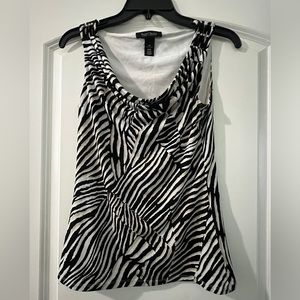 Zebra Print Dress Tank from White House Black Market